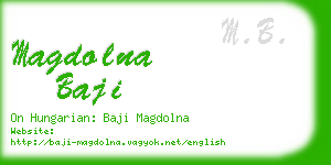 magdolna baji business card